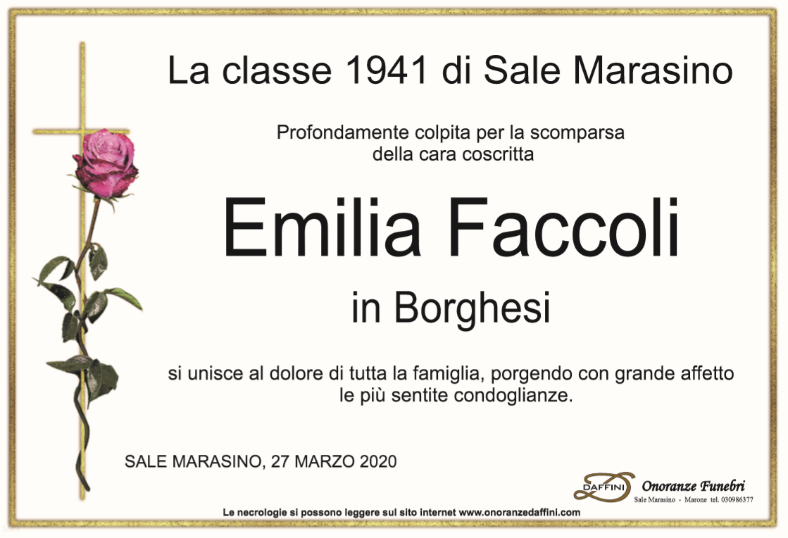 Emilia Faccoli In Borghesi